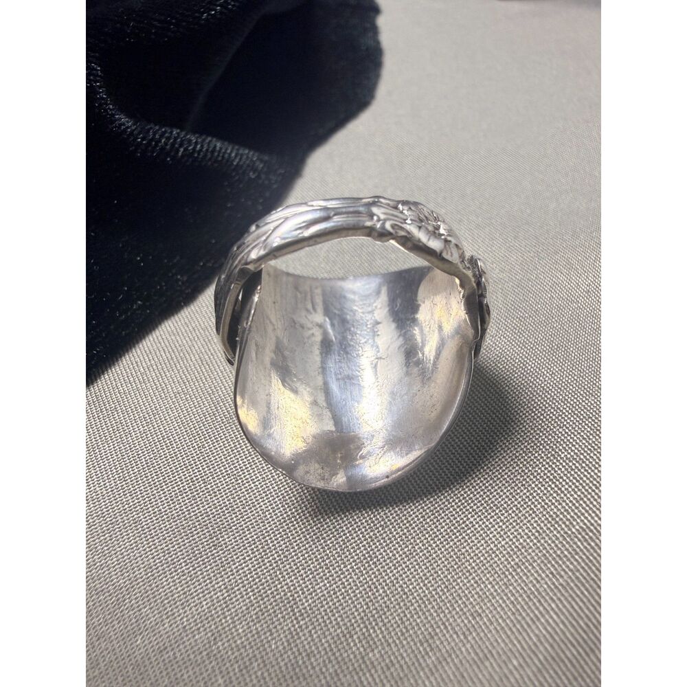Antique Gorham Strasbourg Sterling Silver Spoon Ring size 7 - Picture 9 of 10